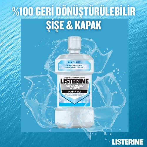 Listerine Advanced White Hafif Tat Agız Bakım Suyu 500 ml