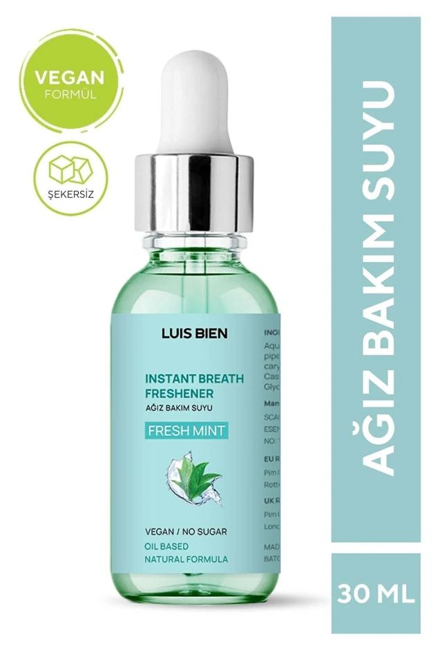 Luis Bien Nane Aromalı Vegan Ağız Bakım Suyu-ağız Kokusu Önleyici Damla 30 ml