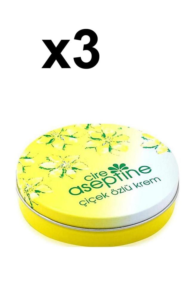 Cire Aseptine Çiçek Özlü Krem Teneke Kutu 3 x150 Ml