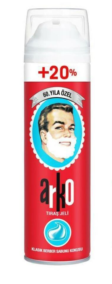 Arko Tıraş Jeli 60.Yıl Özel 240 Ml Klasik Berber Sabun Kokulu %20 Free
