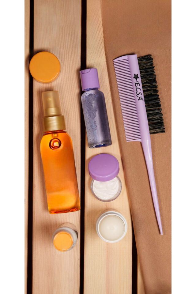 Elsa Saç Topuz Fırçası 0.34 3ın 1 Şişli Krepe Tarağı