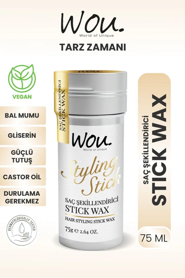 Wou Hair Stick Wax 75 gr Styling
