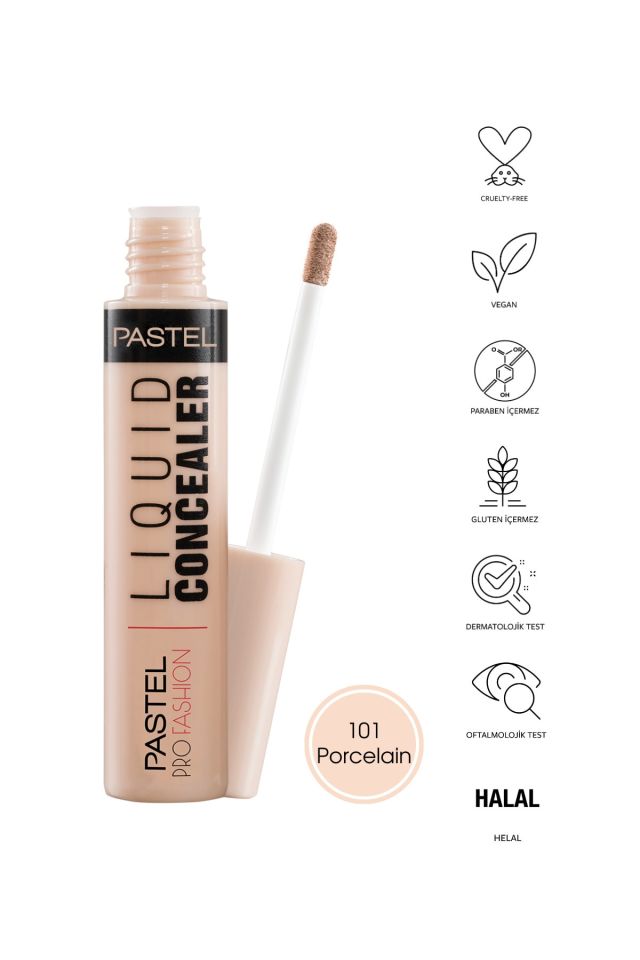 Pastel Liquid Concealer - Likit Hata Örtücü 101 Porcelain 8690644025112