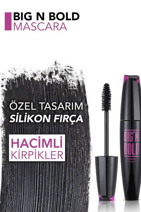 Flormar Big N Bold Hero Kirpik Uzatıcı ve Dolgunlaştırıcı Maskara Siyah
