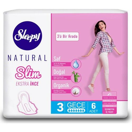 Sleepy Natural Slim Ekstra Ince Gece 6'lı