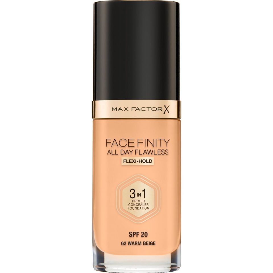 Max Factor Fondöten 62 Warm Beige FaceFinity All Day Flawless 3N 1