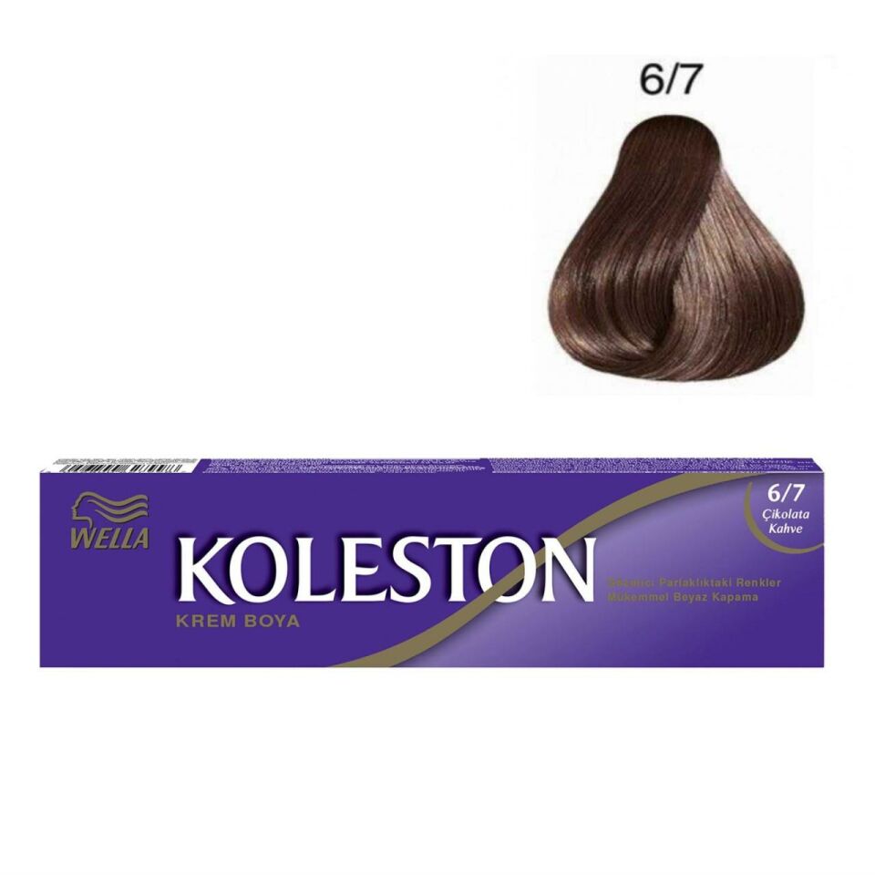 Koleston Tüp 6.7 Çikolata Kahve Saç Boyası + Oksidan Sıvı 50 Ml