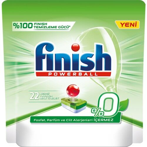 Finish Powerball %0 Hepsi 1 Arada Max 22 li Bulaşık Makinesi Tableti