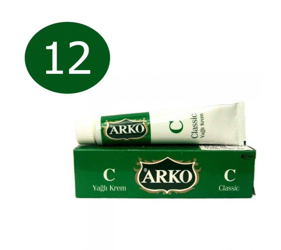 12 Adet Arko Classic Yağlı Krem 20 ml Tüp