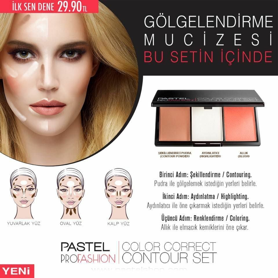 Pastel Kontür Seti - Contour Color Correct No: 01