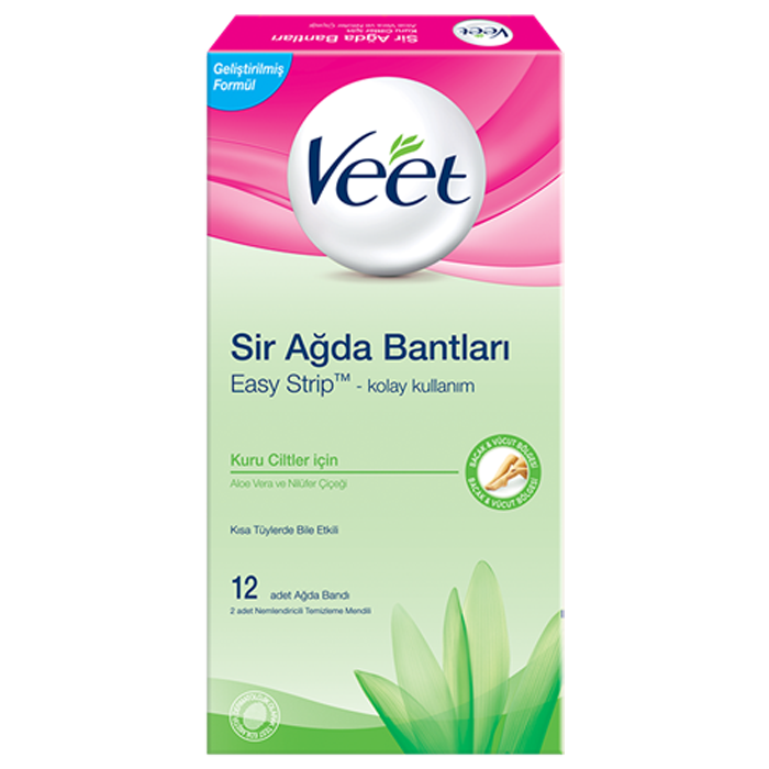 Veet Ağda Bandı Naturals 12 li Argan Yağı Bütün Cilt Türleri İçin