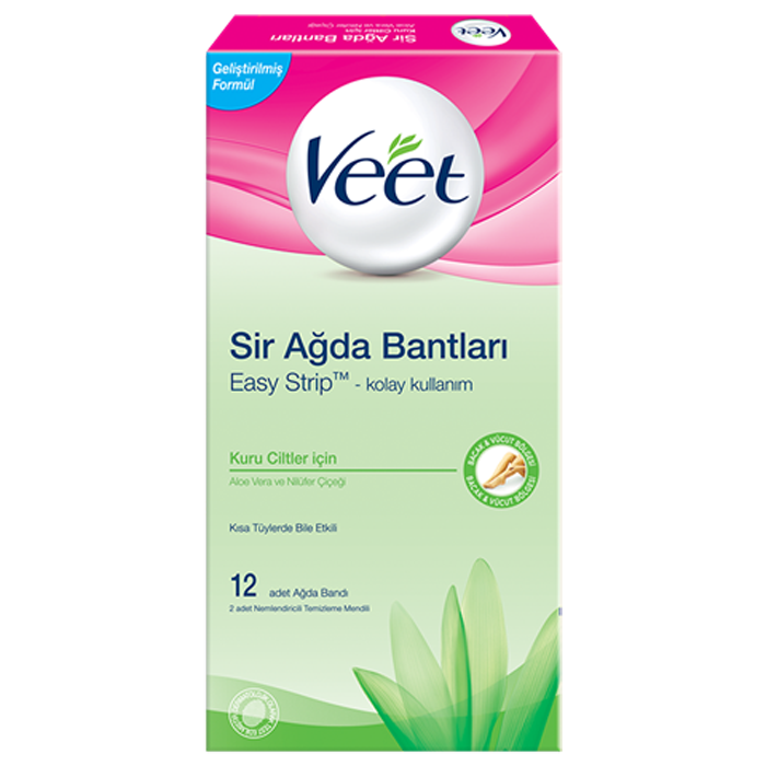 Veet Ağda Bandı Naturals 12 li Argan Yağı Bütün Cilt Türleri İçin
