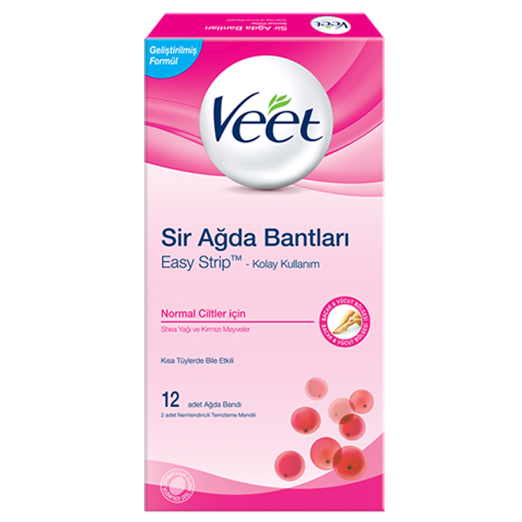 Veet Ağda Bandı 12 li Normal Ciltler için