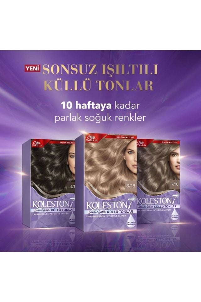 Koleston Set 7.18 Işıltılı İnci Küllü Kumral