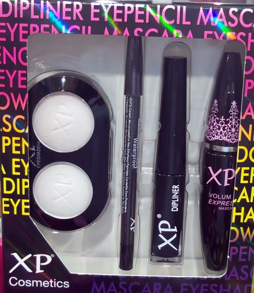 XP 4 lü Set Mascara+ Dipliner Black+2 Far+ Göz Kalemi Pembe