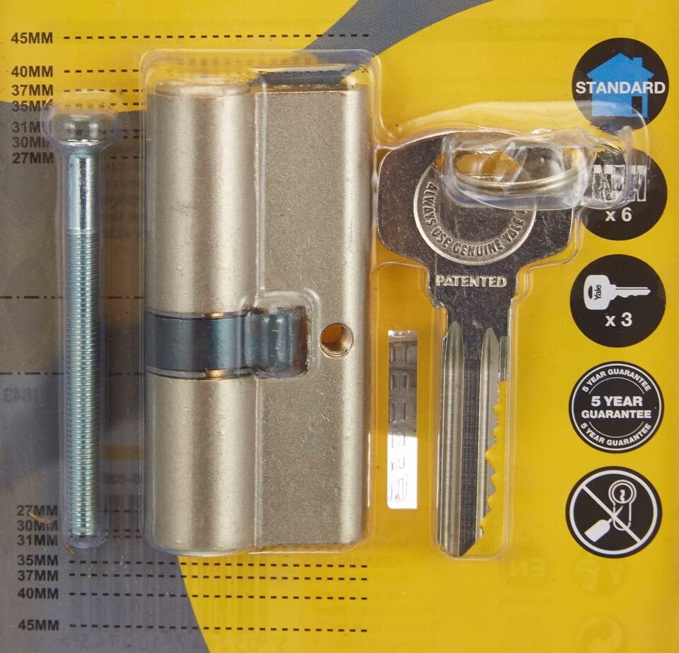 Yale Kilit Göbeği Standart Silindir, Metal, 68 mm / 10-550D-3137-00-0201 650 Serisi Patentli