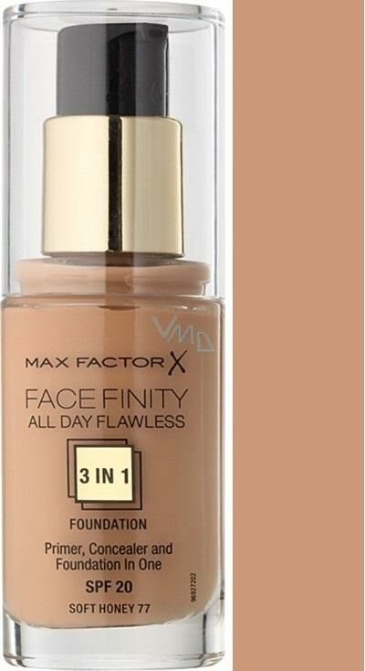 Max Factor Fondöten 77 Soft Honey FaceFinity All Day Flawless 3N 1