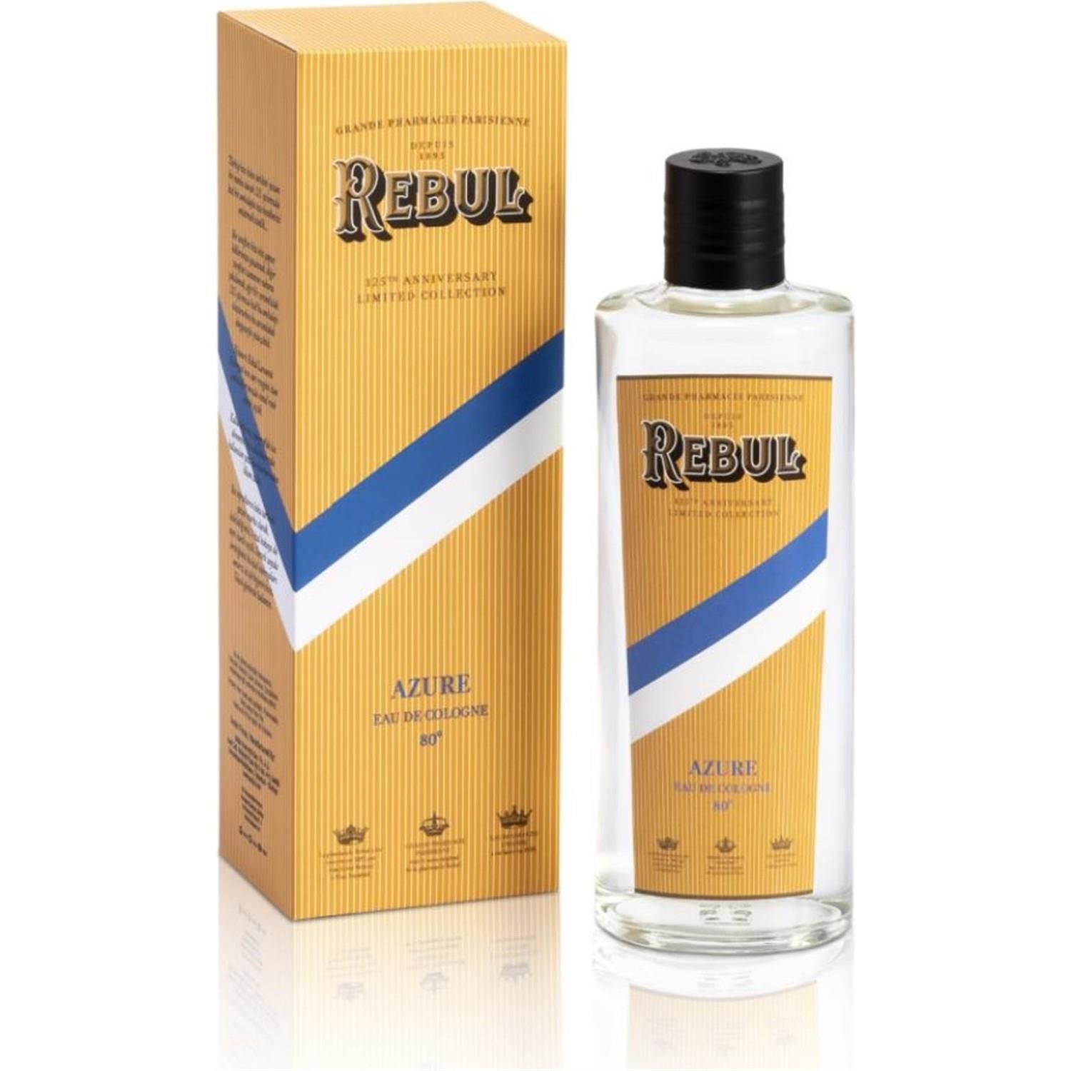Rebul 270 ml Cam Şişe 125. Yıl Özel Azure Kolonya