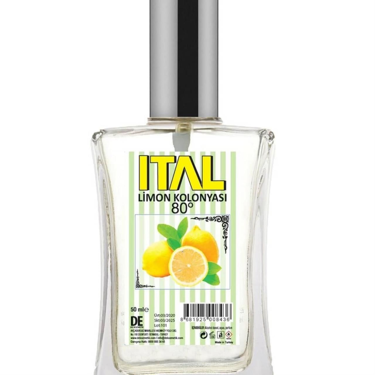 İtal Limon Kolonyası 50 Ml 80 Derece