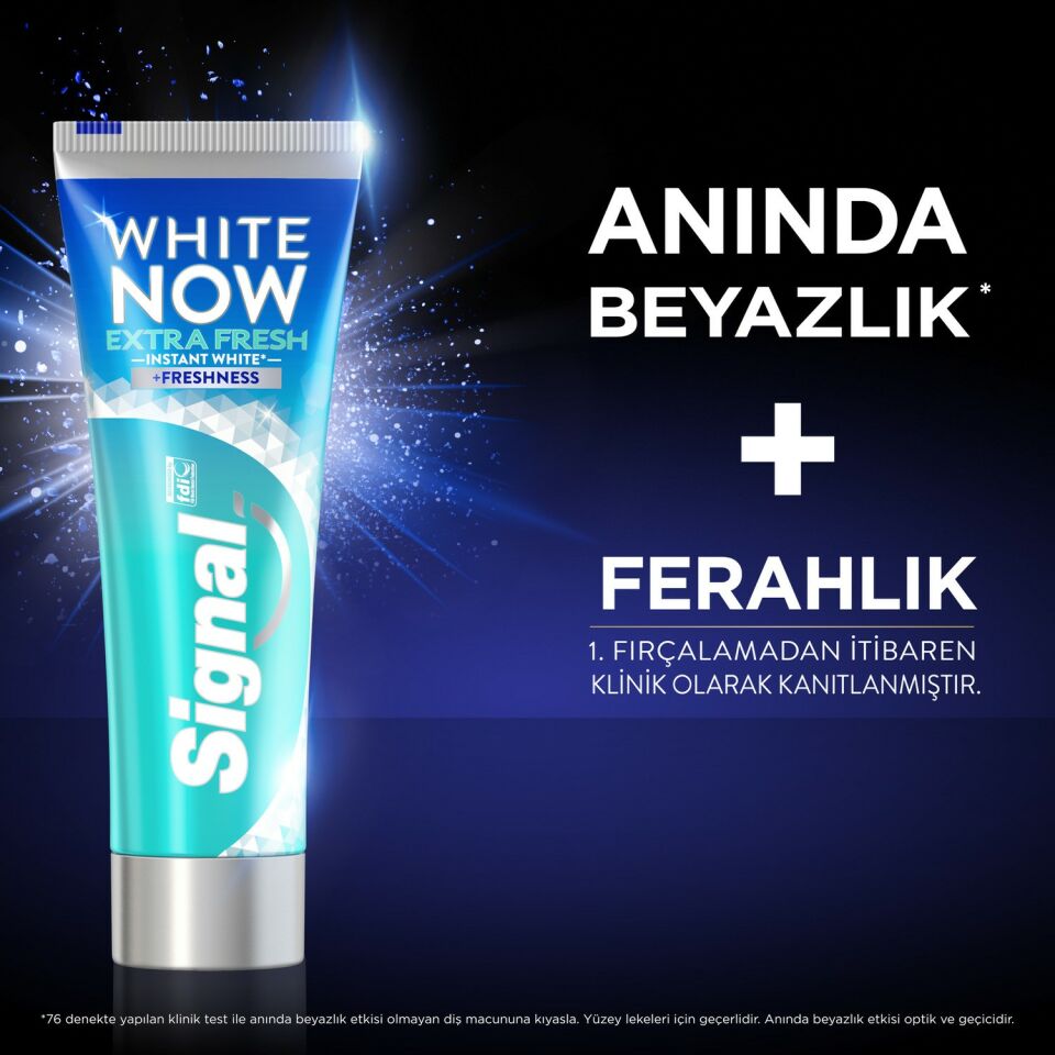 Signal Diş Macun Whıte Now Extra Fresh 75 Ml Aşındırmadan Anında Beyazlık