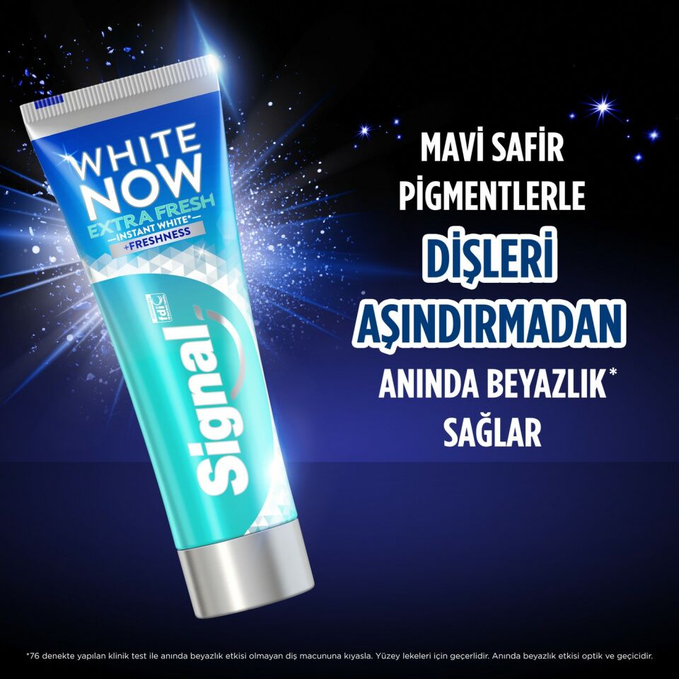 Signal Diş Macun Whıte Now Extra Fresh 75 Ml Aşındırmadan Anında Beyazlık