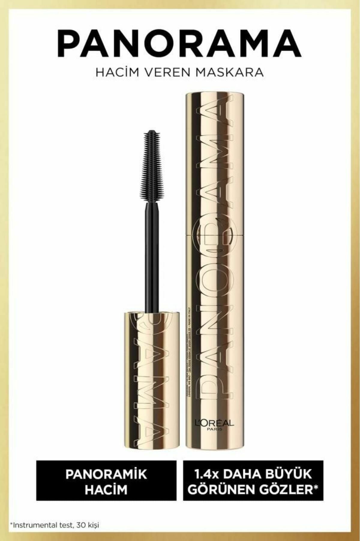 Loreal Paris Panorama Siyah Maskara Ekstra Hacim ve Uzun Görünen Kirpikler