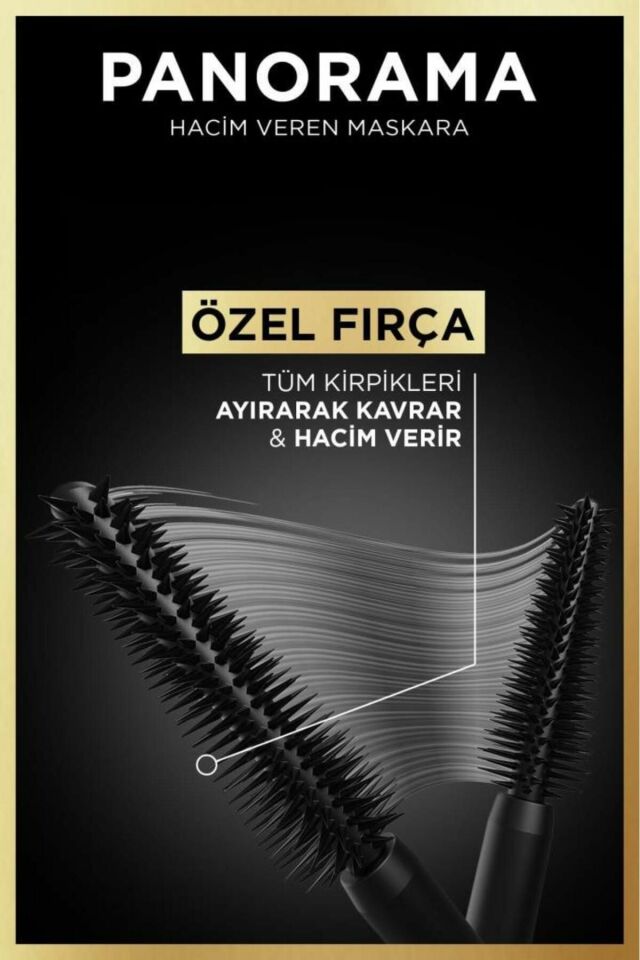 Loreal Paris Panorama Siyah Maskara Ekstra Hacim ve Uzun Görünen Kirpikler