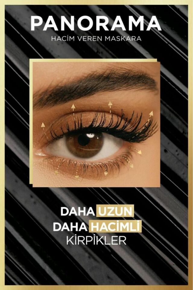 Loreal Paris Panorama Siyah Maskara Ekstra Hacim ve Uzun Görünen Kirpikler