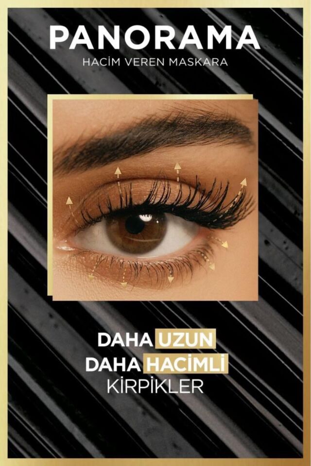 Loreal Paris Panorama Siyah Maskara Ekstra Hacim ve Uzun Görünen Kirpikler