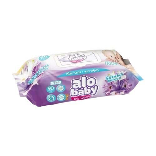 Alo Baby Islak Havlu 90 lı Kapaklı Sümbül Bahçesi