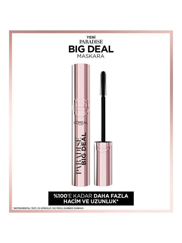 Loreal Paris Big Deal Paradise Siyah Maskara Ekstra Hacim