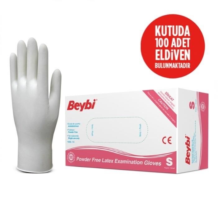 Beybi Lateks Eldiven Pudrasız S - SMALL - Küçük