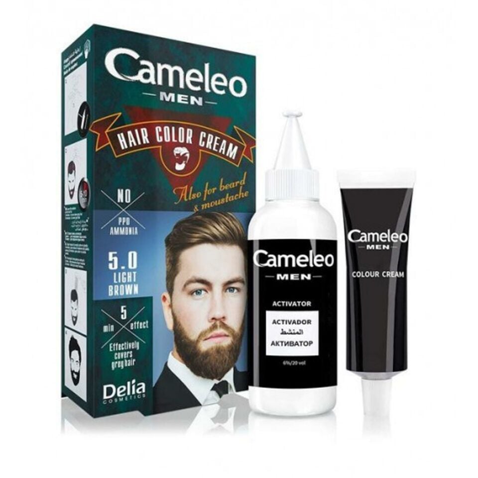 Delia Cameleo Men Saç ve Sakal Boyası 5.0 Açık Kahve