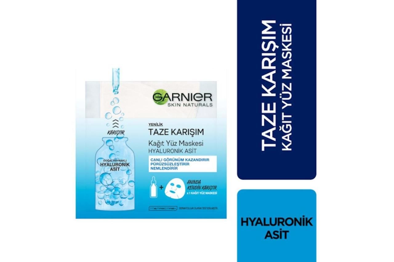Garnıer Taze Karışım Hyaluronik Asit Kağıt Yüz Maskesi