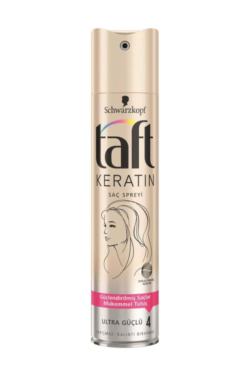 Taft Saç Spreyi Utra Güçlü 250 ML Keratin 04 -  48 Saat