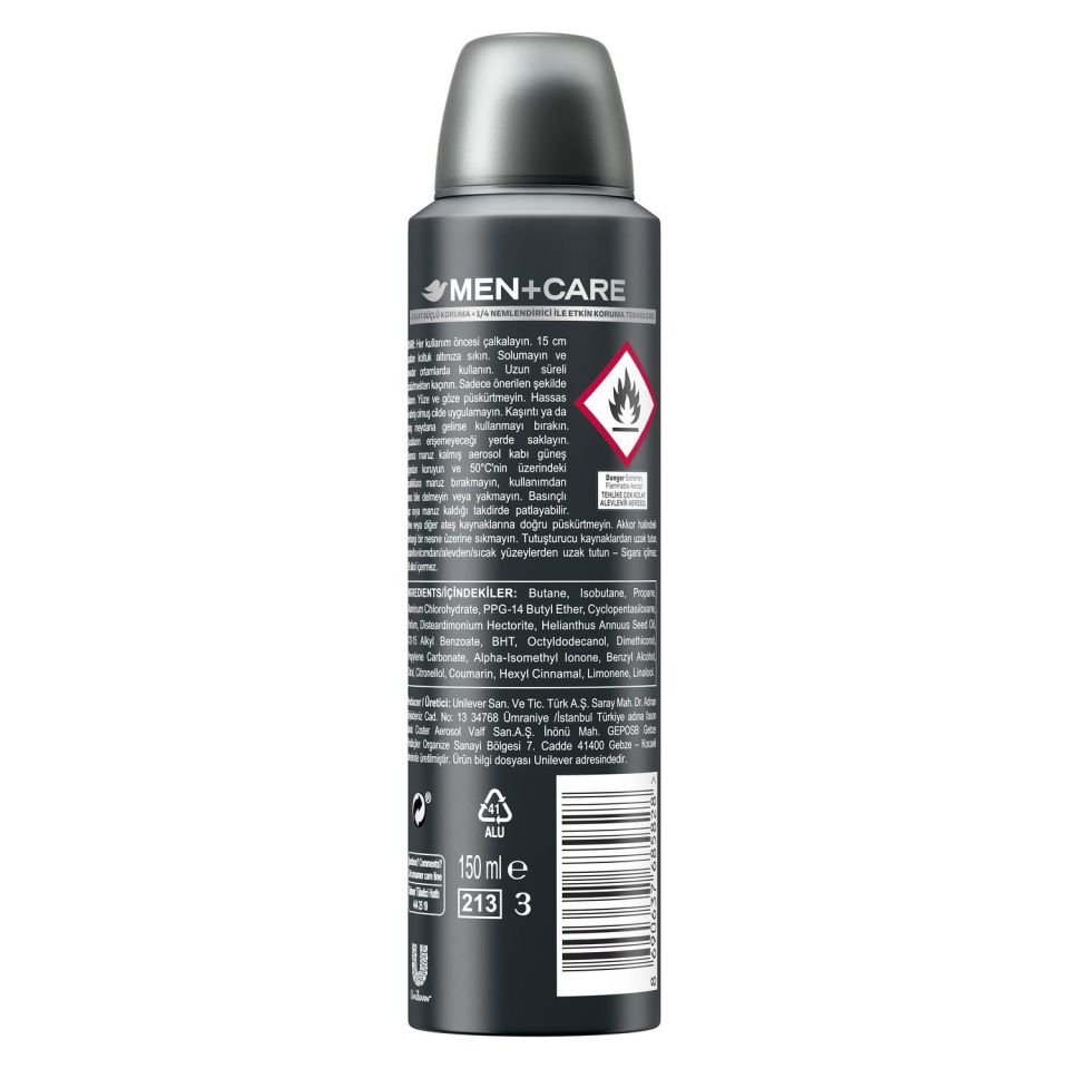 Dove Deodorant Anti-Perspirant Sprey Erkek Clean Comfort 48 Saat Güçlü Koruma 150 ml