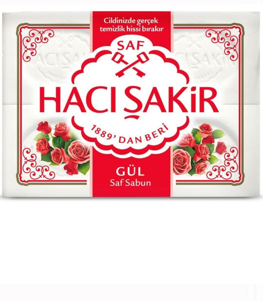 Hacı Şakir Katı Sabun 4 X 150 gr Gül 600 Gr
