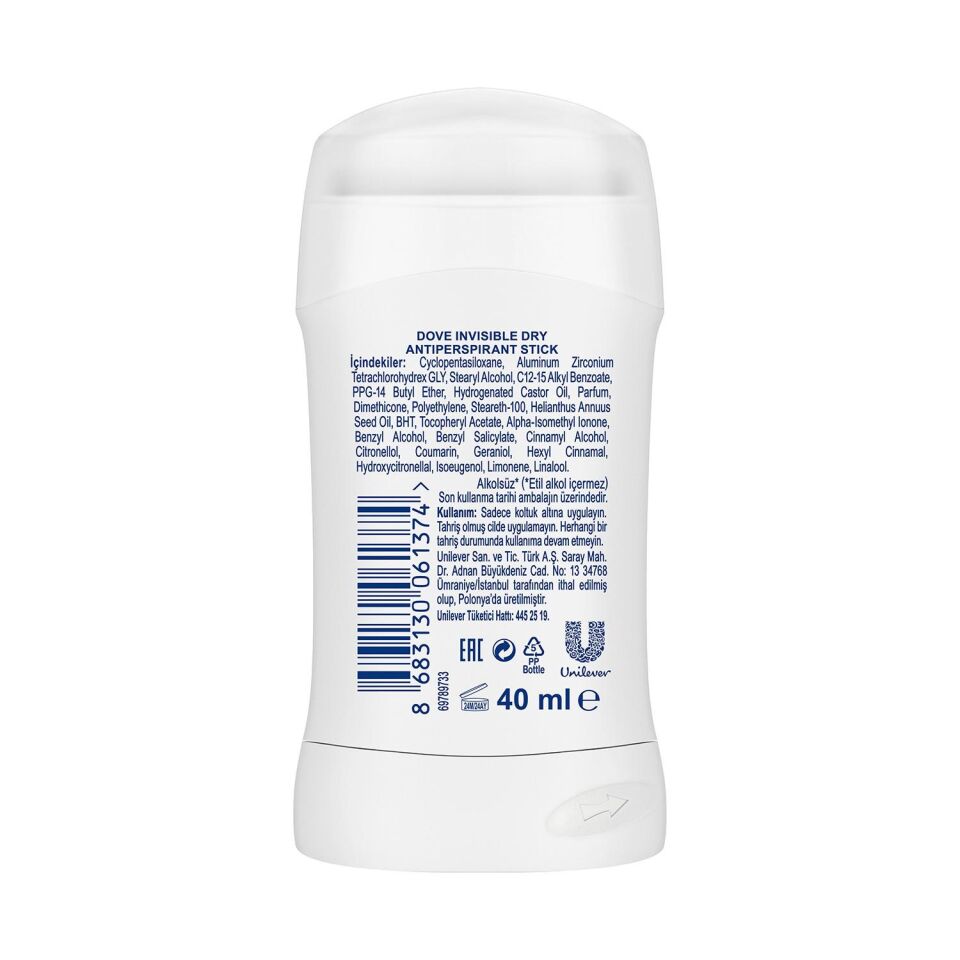 Dove Stick Invisible Dry Kadın 40 Ml 8683130061374