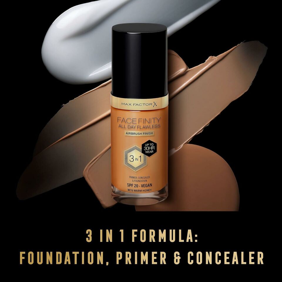 Max Factor Fondöten 78 Warm Honey FaceFinity All Day Flawless 3N 1