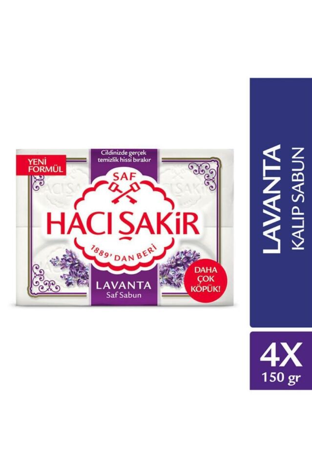 Hacı Şakir Katı Sabun 4 X 150 gr Lavanta 600 Gr