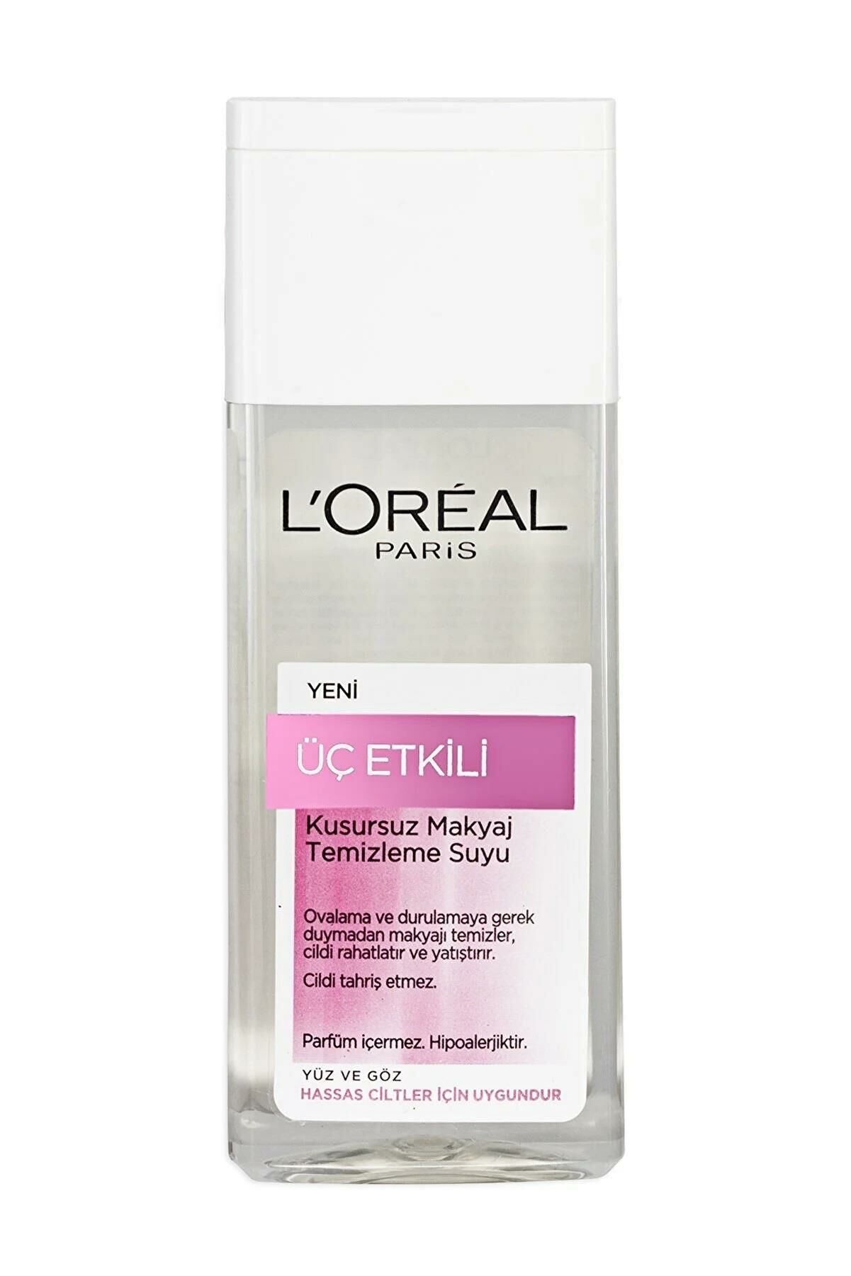 L'Oreal Paris Kuru ve Hassas Ciltler için Üç Etkili Makyaj Temizleme Suyu 200 ml