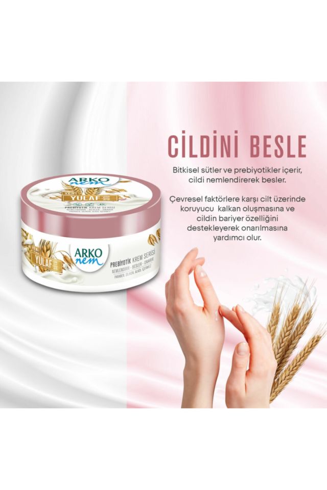 Arko Nem Prebiyotik Nemlendirici Krem Yulaf Sütü 250 Ml
