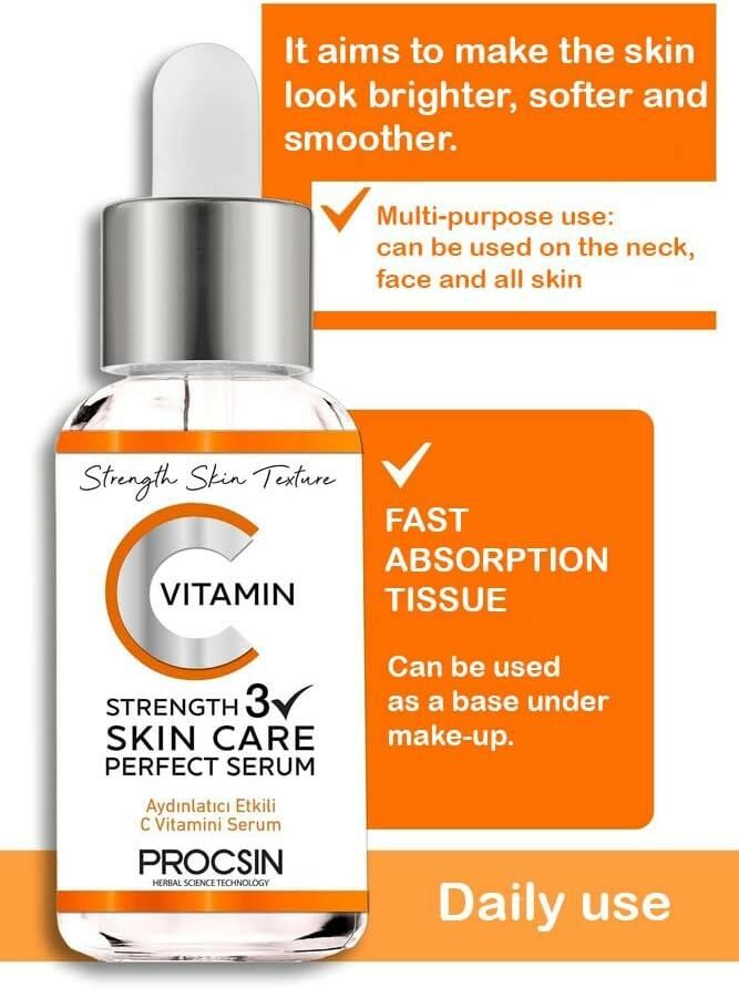 PROCSIN C Vitamini Aydınlatıcı ve Ton Eşitleyici Bakım Serumu 20 Ml