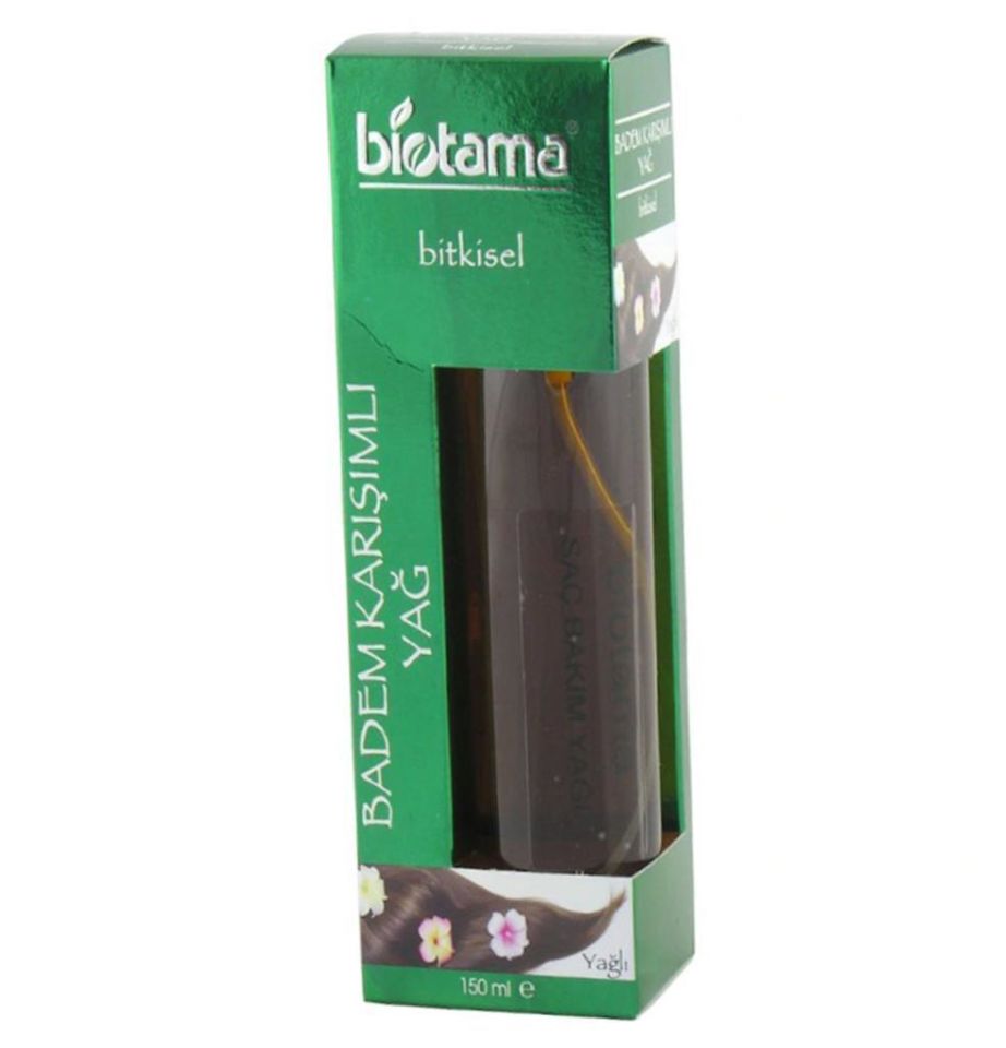 Biotama Badem Karışımlı Saç Bakım Yağı 150 ml Yağlı Saçlar Yeşil