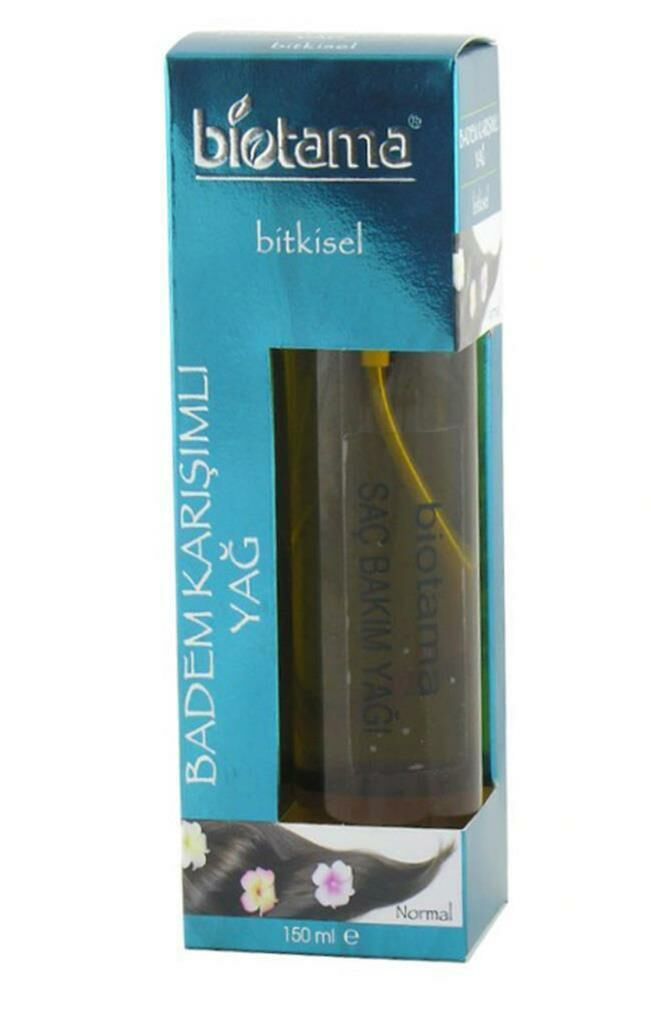 Biotama Badem Karışımlı Saç Bakım Yağı 150 ml Normal Saçlar Mavi