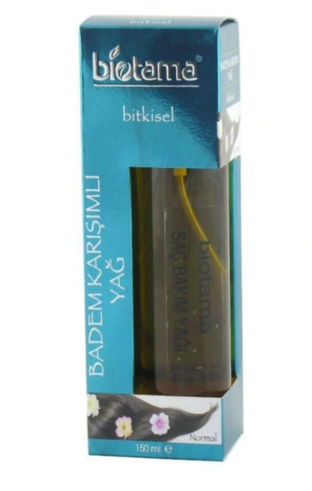 Biotama Badem Karışımlı Saç Bakım Yağı 150 ml Normal Saçlar Mavi