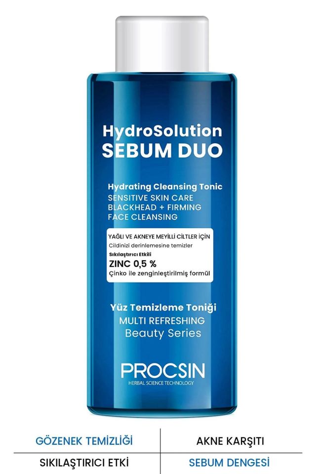 Procsin Sebum Duo Hydrosolution Tonik 200 ml Yağlı ve Akneye Meyilli Ciltler