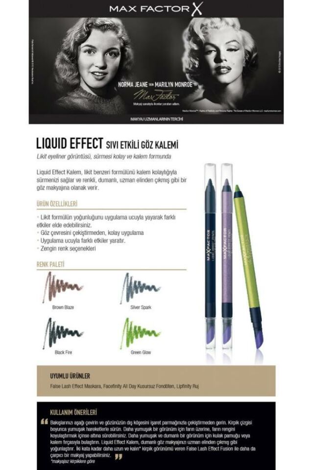 Max Factor Likit Etkili Gri Göz Kalemi - Liquid Effect Pencil Silver Spark