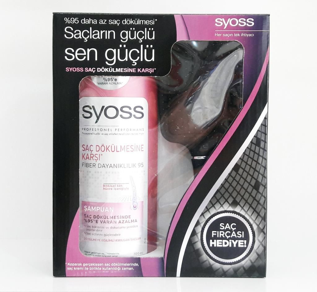 Syoss Şampuan 700 Ml Saç Dökülmesine Karşı + Tarak Hediyeli Fiber