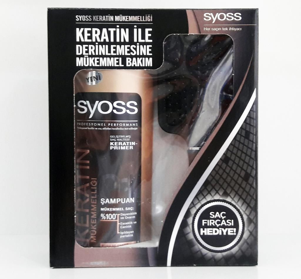Syoss Şampuan 550 Ml Keratin + Saç Fırçası
